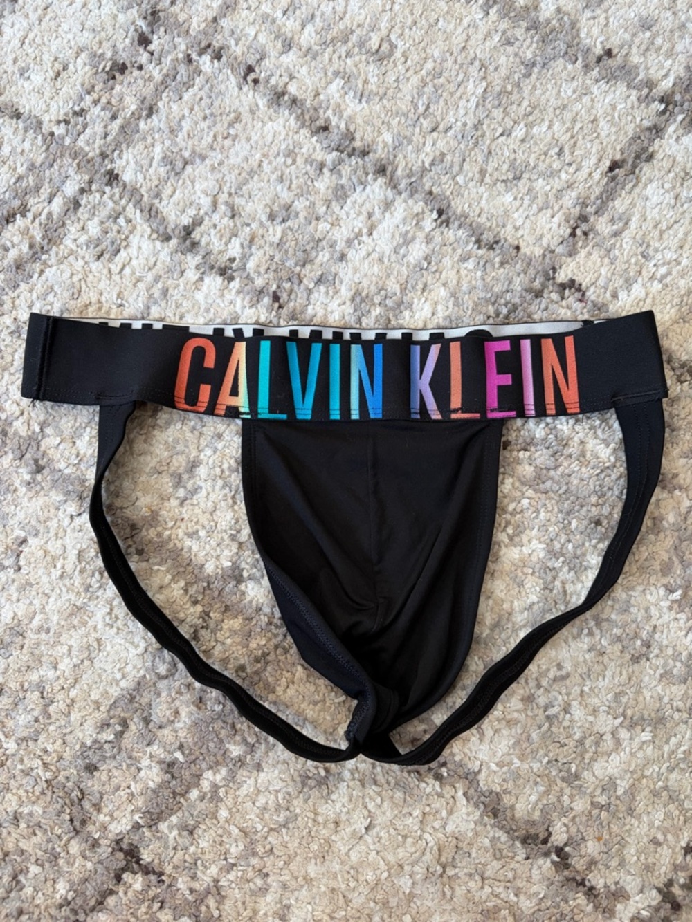 Calvin Klein Black Brief with Rainbow Logo Waistband